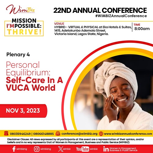 PERSONAL EQUILIBRIUM: SELF-CARE IN A VUCA WORLD